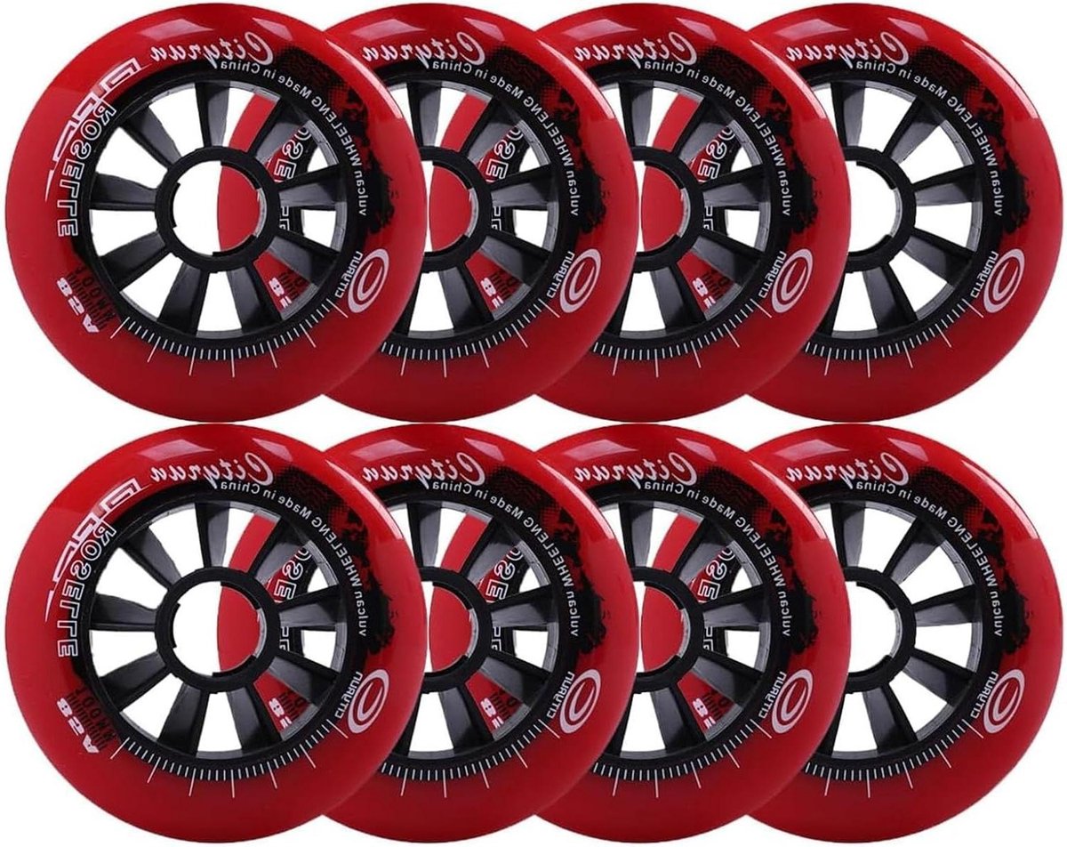 Skate Wielen - Vervangwielen Skaten - Snel Skaten - Hoge Snelheid - 110mm 85A - Rood