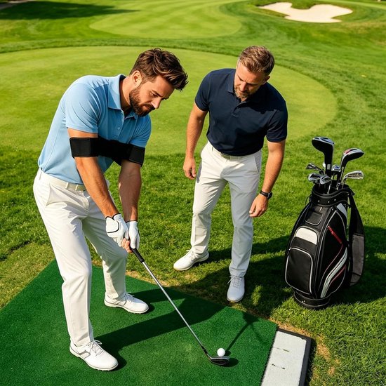 Golf Armband - Trainingshulpmiddel - Swing Verbeteren - Stabiele Houding - Verstelbaar - Zwart van GOLF — afbeelding 2