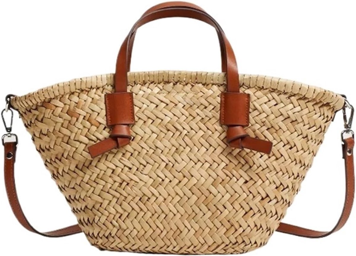 Mandtas Vlechtwerk - Rotan Tas - Zomer Strand - Casual Dames - 200 gram - Natuurlijk
