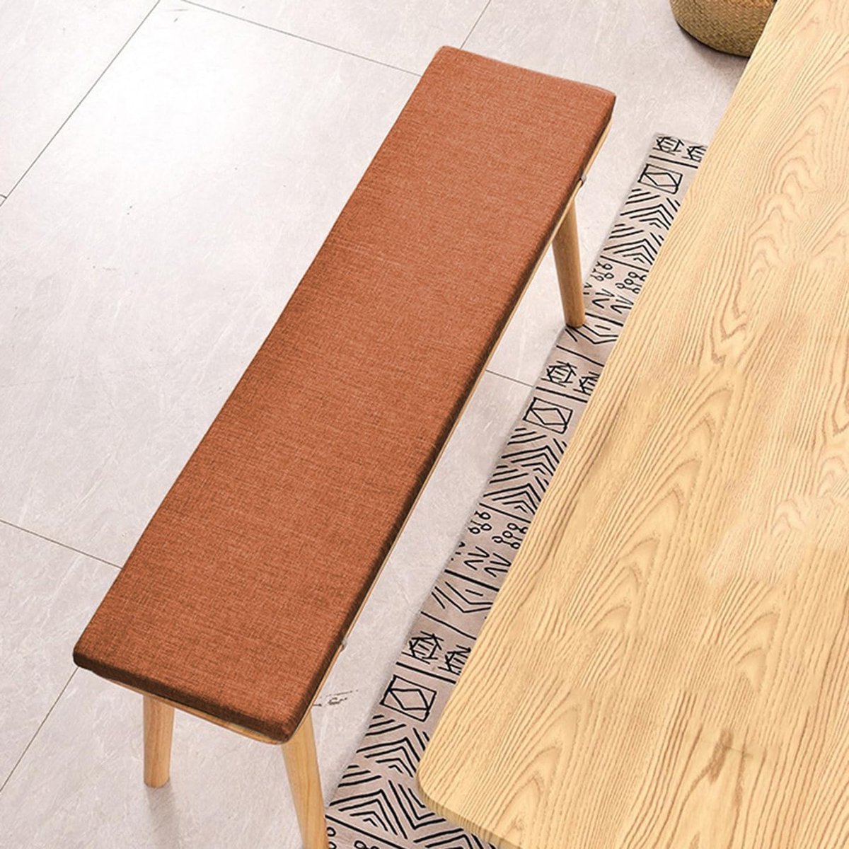 Tuinbank Kussen - Lange Stoel Matras - Buiten Zitten - 5 Cm Dik - 150x40cm - Brons