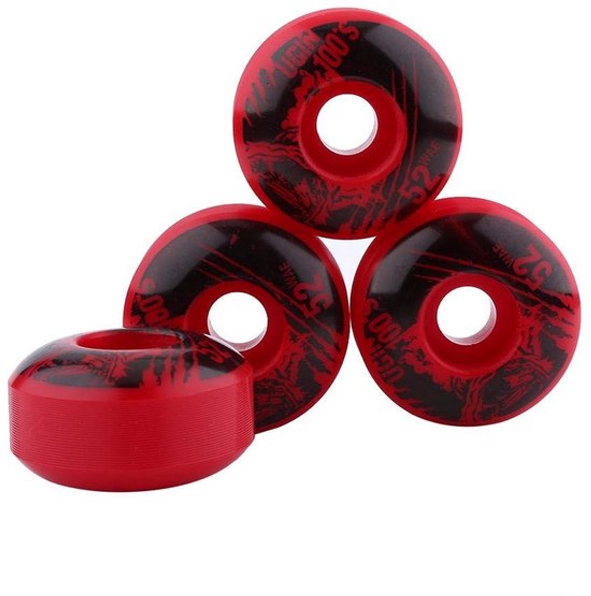Allecto PU Cruiser Wielen Rode Skateboardwielen Duurzaam en Rood