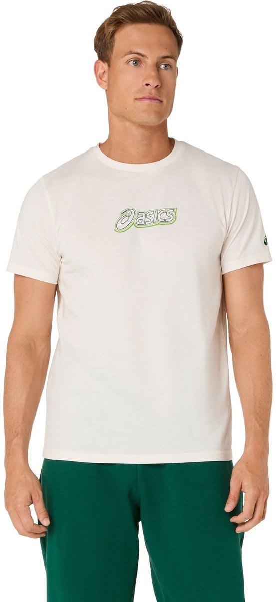 Asics T-shirt Logo Graphic Beige