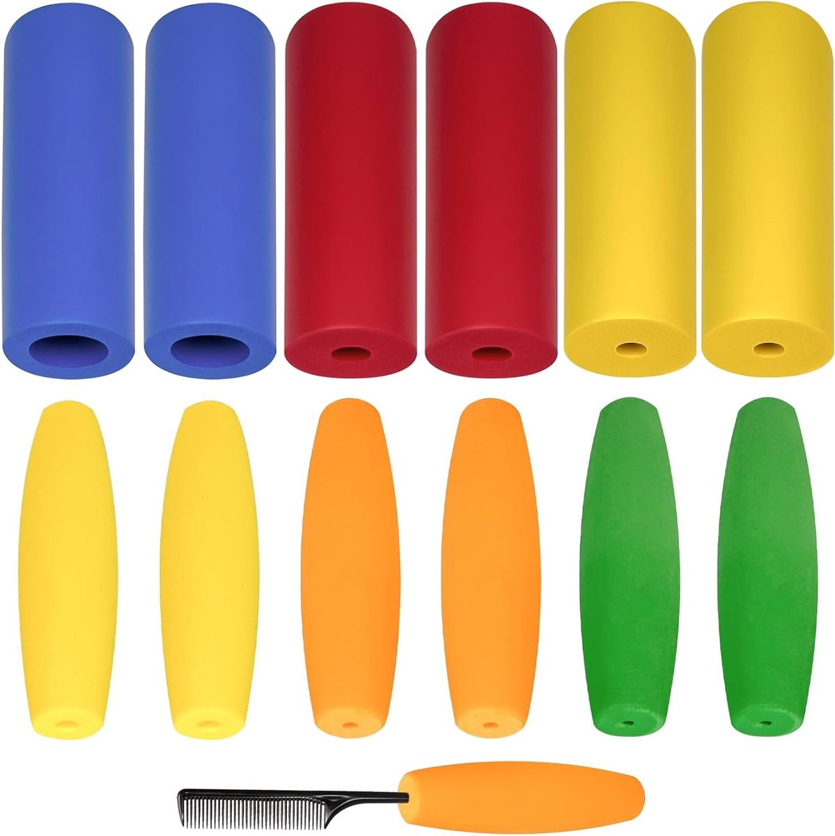 12 stuks antislip handgrepen van schuimrubber voor fiets, scooter en motorfiets, ideaal voor sport en fitness