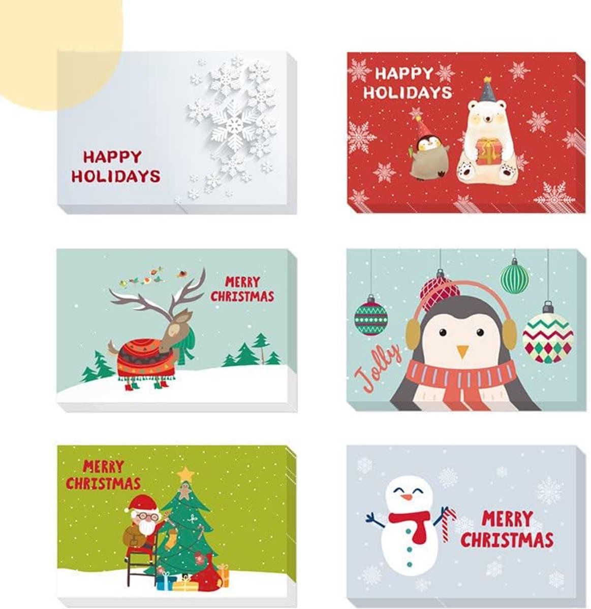 Christmas Greeting Cards Pack Merry Christmas Card 24 Pieces - ShopVlot