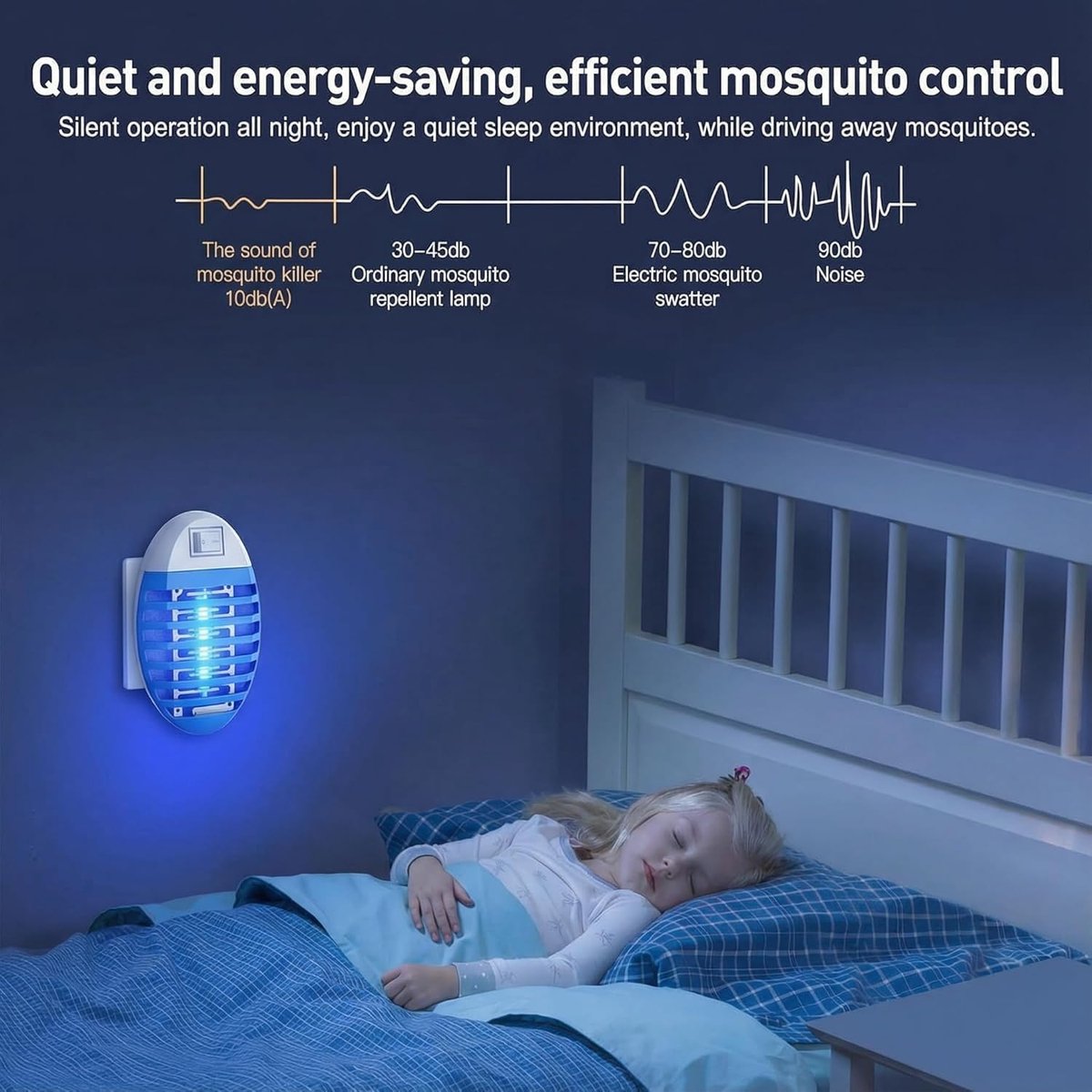 HENESE Insectenval muggenlamp, 4 stuks, elektronische insectenval, insectenverdelger, lamp insectenlamp voor - ShopVlot
