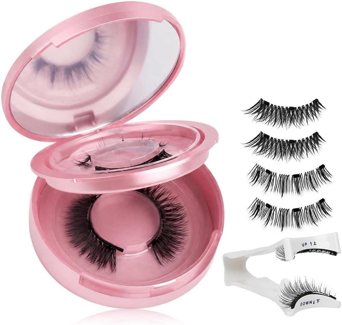 Magnetische wimperset – Magnetic Lashes met applicator, kunstwimpers in natuurlijke look, herbruikbare wimpers zonder - ShopVlot