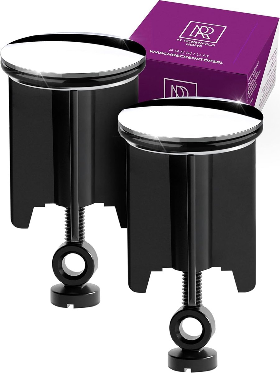 M. ROSENFELD Home Universal Washbasin Stop, 40 mm Brass Drain Stop Universal with Rubber for Bathroom Sink and Bidets - ShopVlot