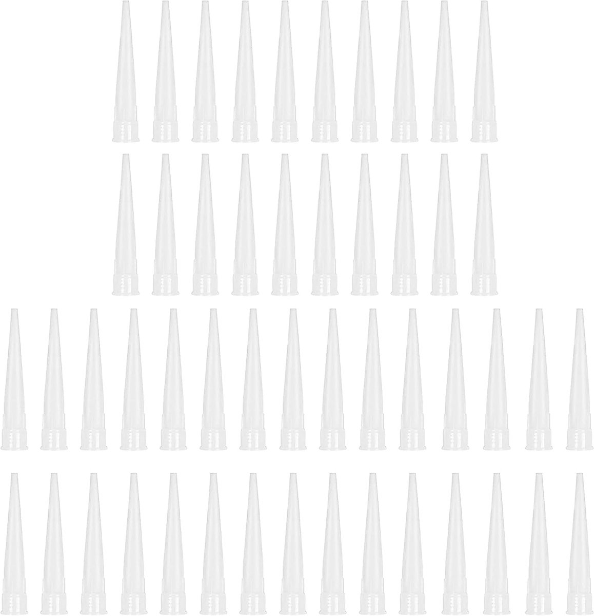 Pack of 50 Cartridge Tips, Silicone Tips, Silicone Nozzles, Glue Sealant Attachments and Cartridge Gun Attachments - ShopVlot