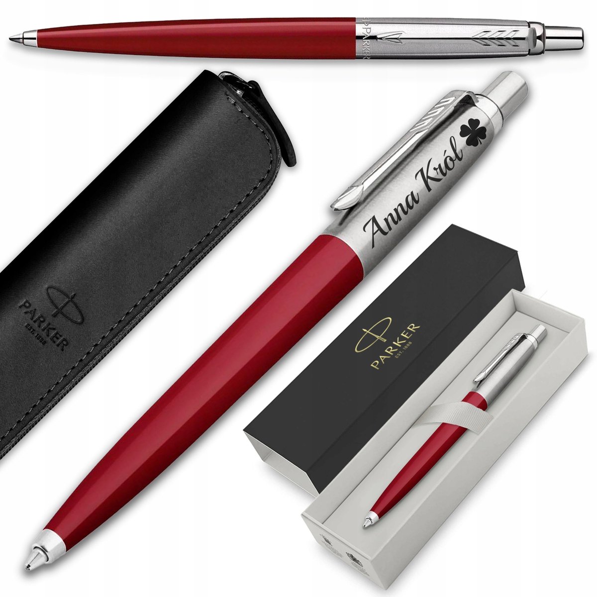 Merkloos Rood Schrijfpak met Gravure - Perfect Cadeau