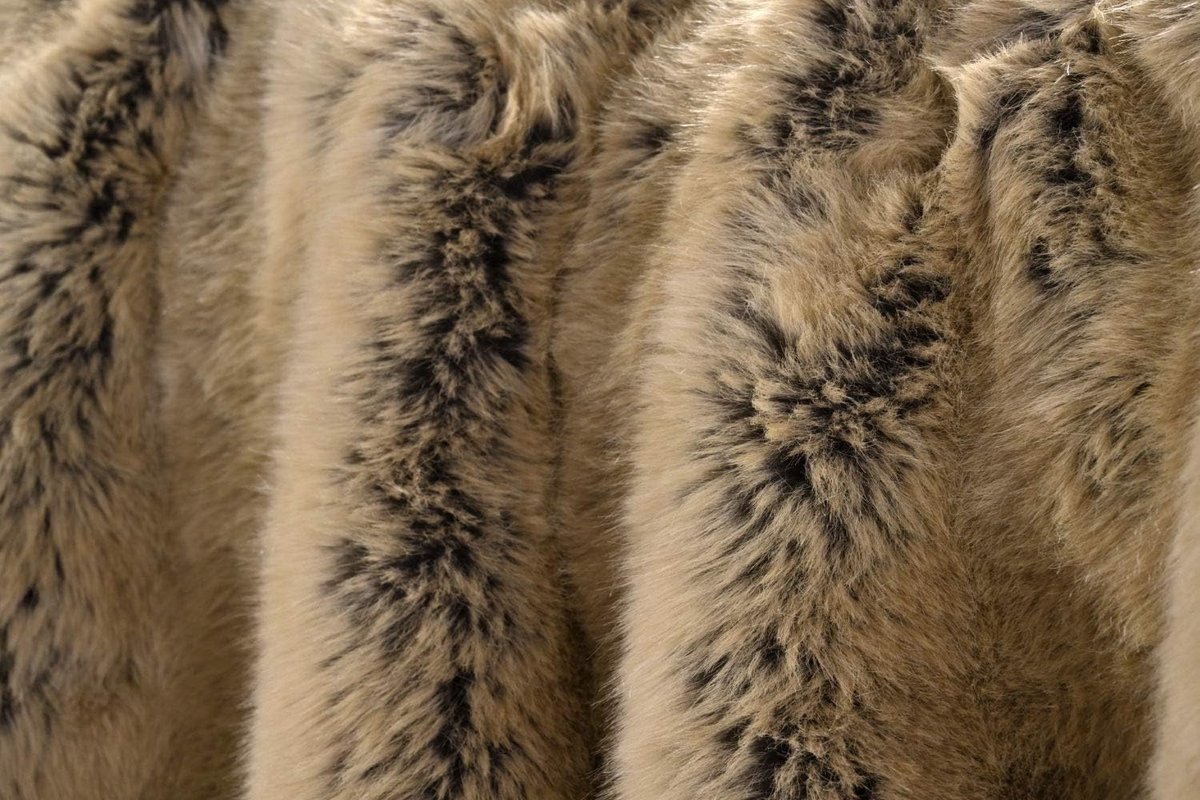 Wohnen & Accessoires Fur blanket, faux fur blanket Zobel Caramel 240x260 - ShopVlot