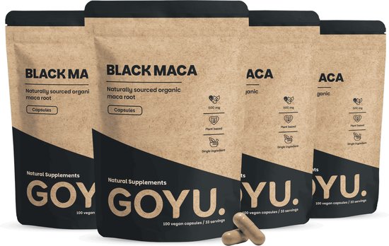 GOYU® - Zwarte Maca Capsules 500 mg Biologisch Multipack 400