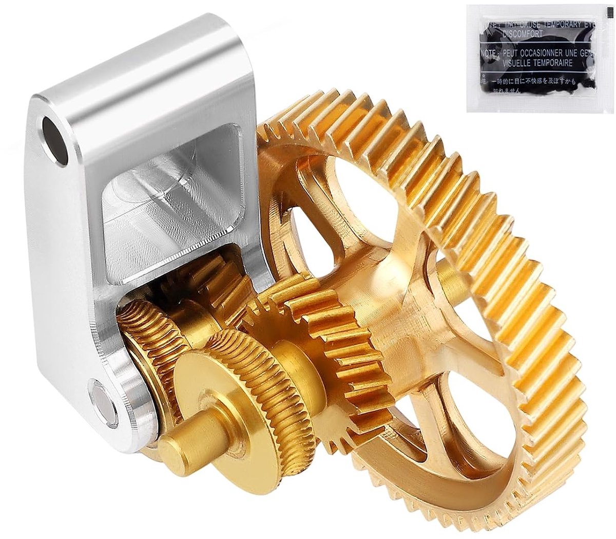 Extruder Sprocket for Bambu-Lab X1C P1P P1S 3D Printers, Full Metal Brass Hardened Steel, DLC Gold Gear Components, 3D - ShopVlot