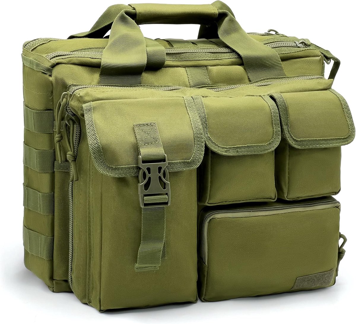 Alephnull Werktas heren tactische laptoptas 14/15,6 inch multifunctionele messenger bag range tas pilotentas aktetas - ShopVlot