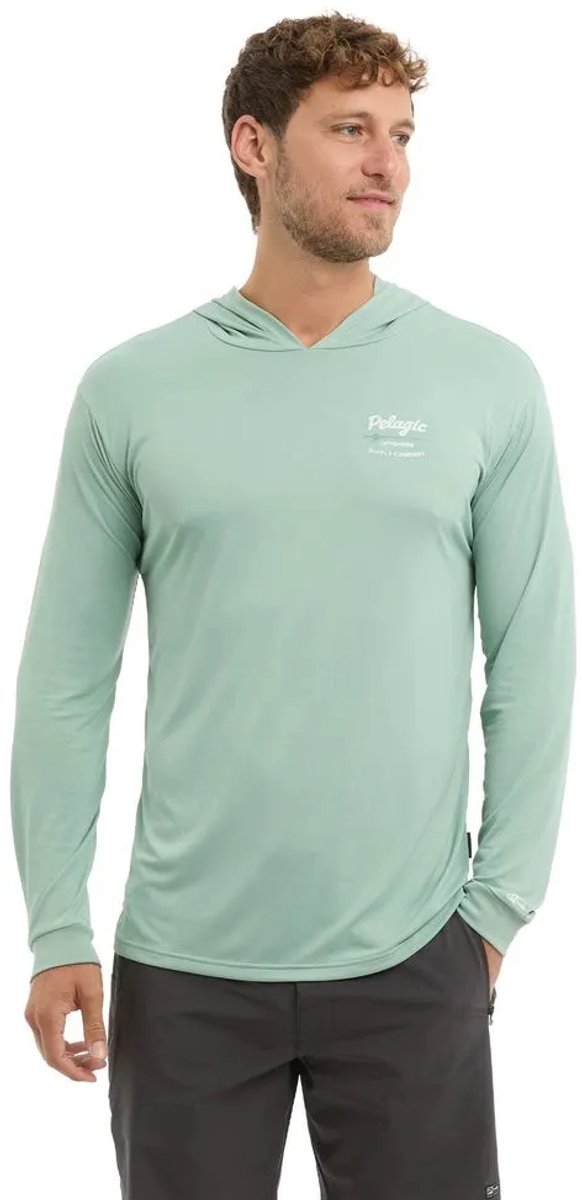 Pelagic Aquatek Rodney Uv-hoodie Met Lange Mouwen Groen L Man