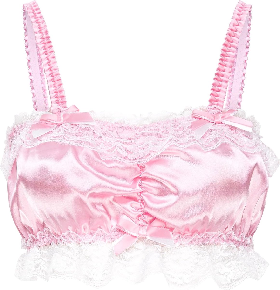 Satini Sissy Satin Bralette Fitted Lace - ShopVlot