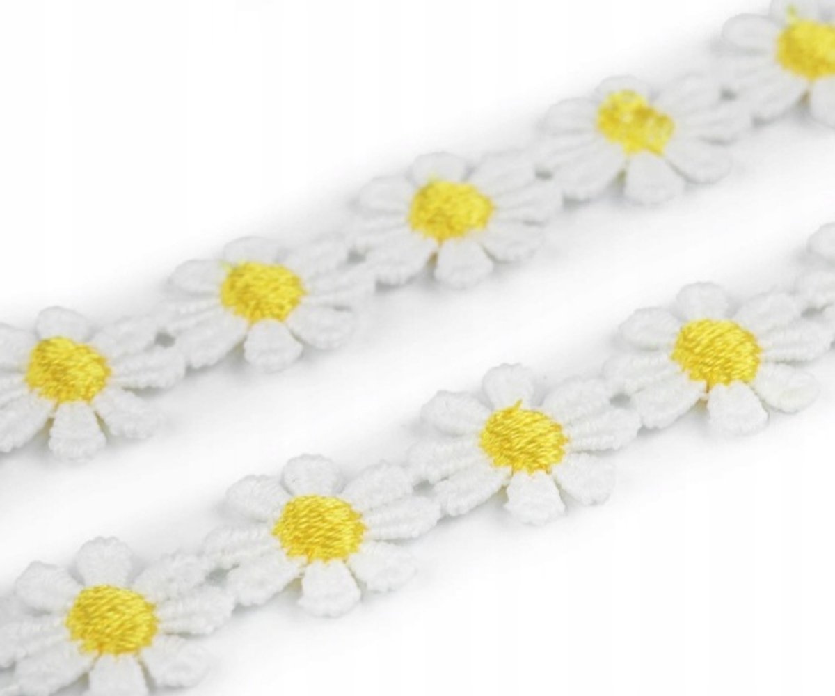 Bloemenkantband 15mm - Decoratieve Applicatie voor Kleding en Decoratie