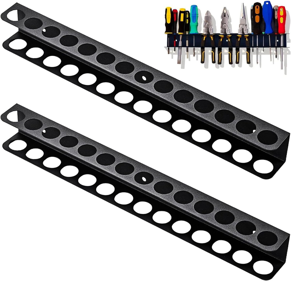 Pack of 2 Screwdriver Rack Holder for Pliers, Screwdrivers, Suitable for Screwdrivers, Ring Wrenches, Pliers, Tweezers - ShopVlot
