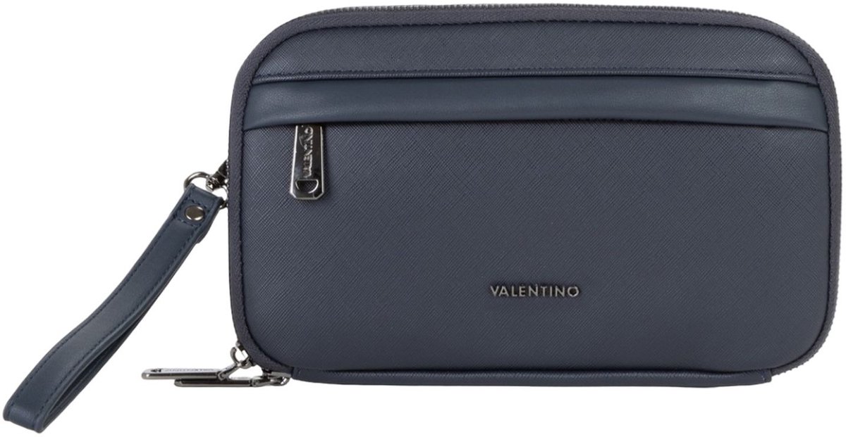 VALENTINO toilettas Karo Soft Cosmetic Case Navy donkerblauw