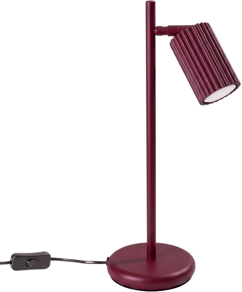 Sollux Lighting Tafellamp Karbon - GU10 - bourgondië - aluminium - 14.5x19.5x43cm