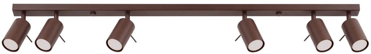 Sollux Lighting Plafondlamp RING - GU10 - bruin - staal - 118x6x16cm