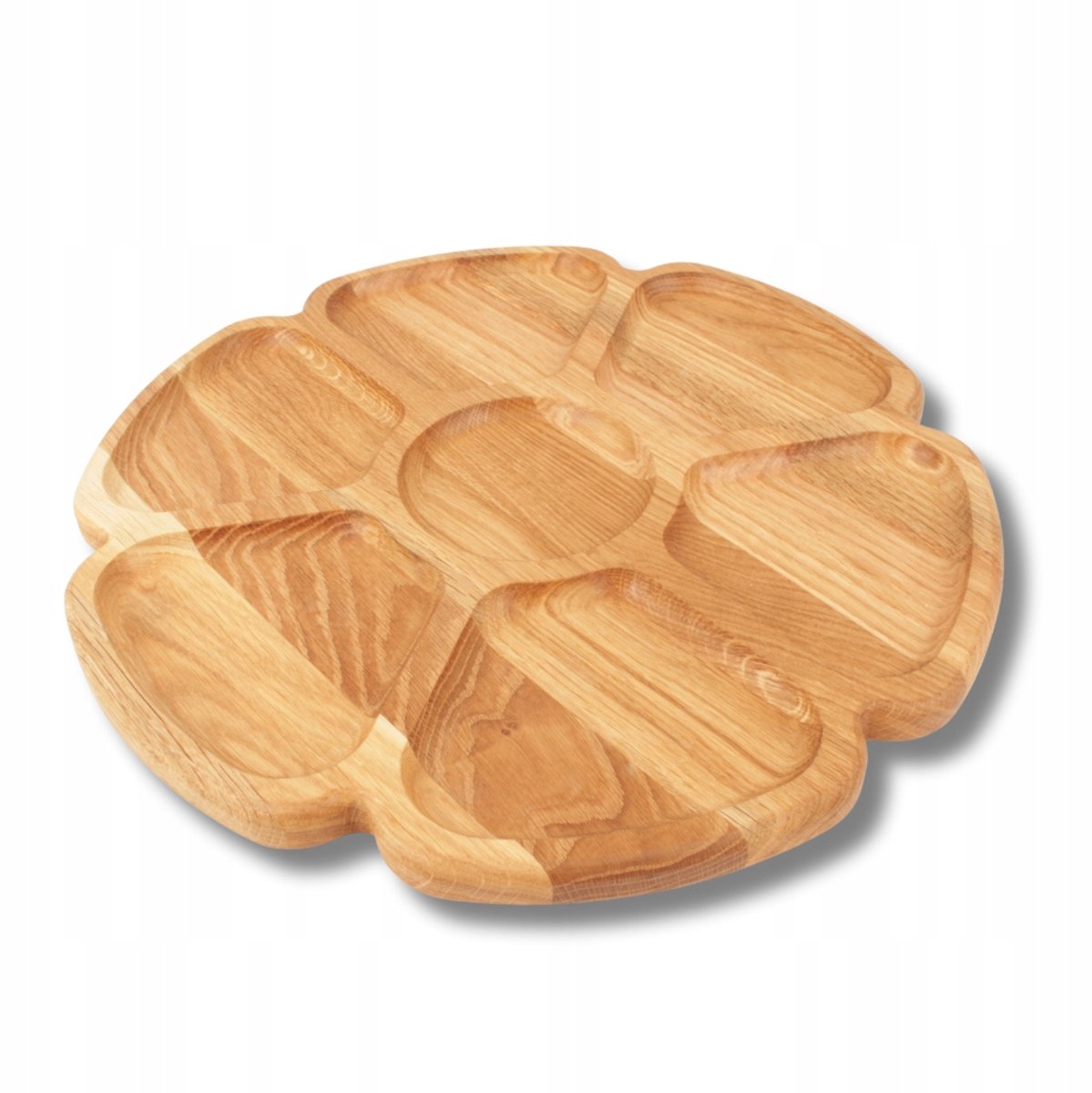 Eiken Serveerplank "Bloem" - handgemaakt, decoratief & functioneel