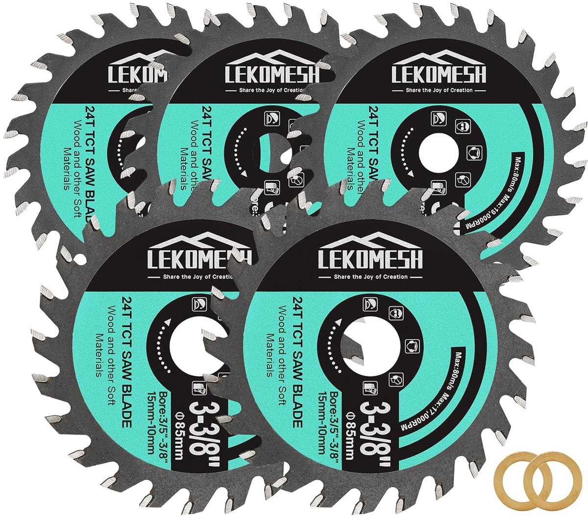 circular saw blades saw blade TCT 85x15mm - 5 pieces grinding disc for wood to cut wood and plastic for angle grinder - ShopVlot