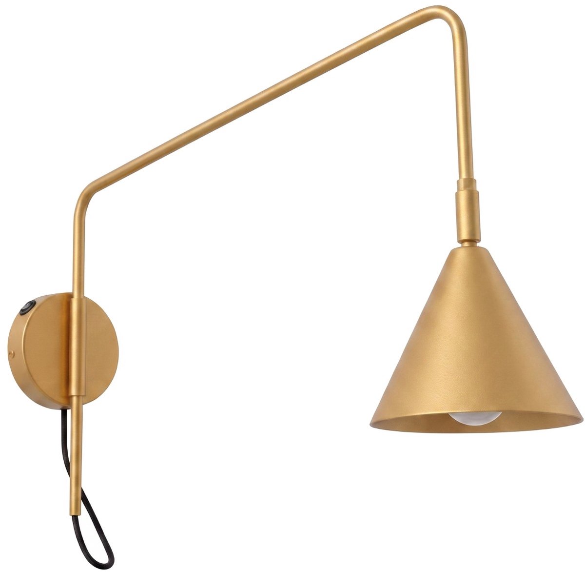 Sollux Lighting Wandlamp Nox - E14 - goud - staal - 14x61x30cm