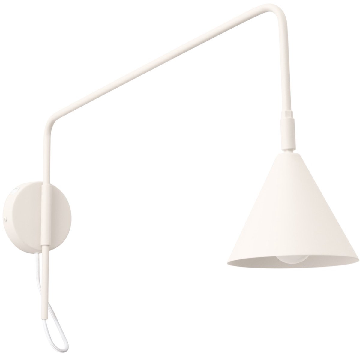 Sollux Lighting Wandlamp NOX - E14 - beige - staal - 14x61x30cm