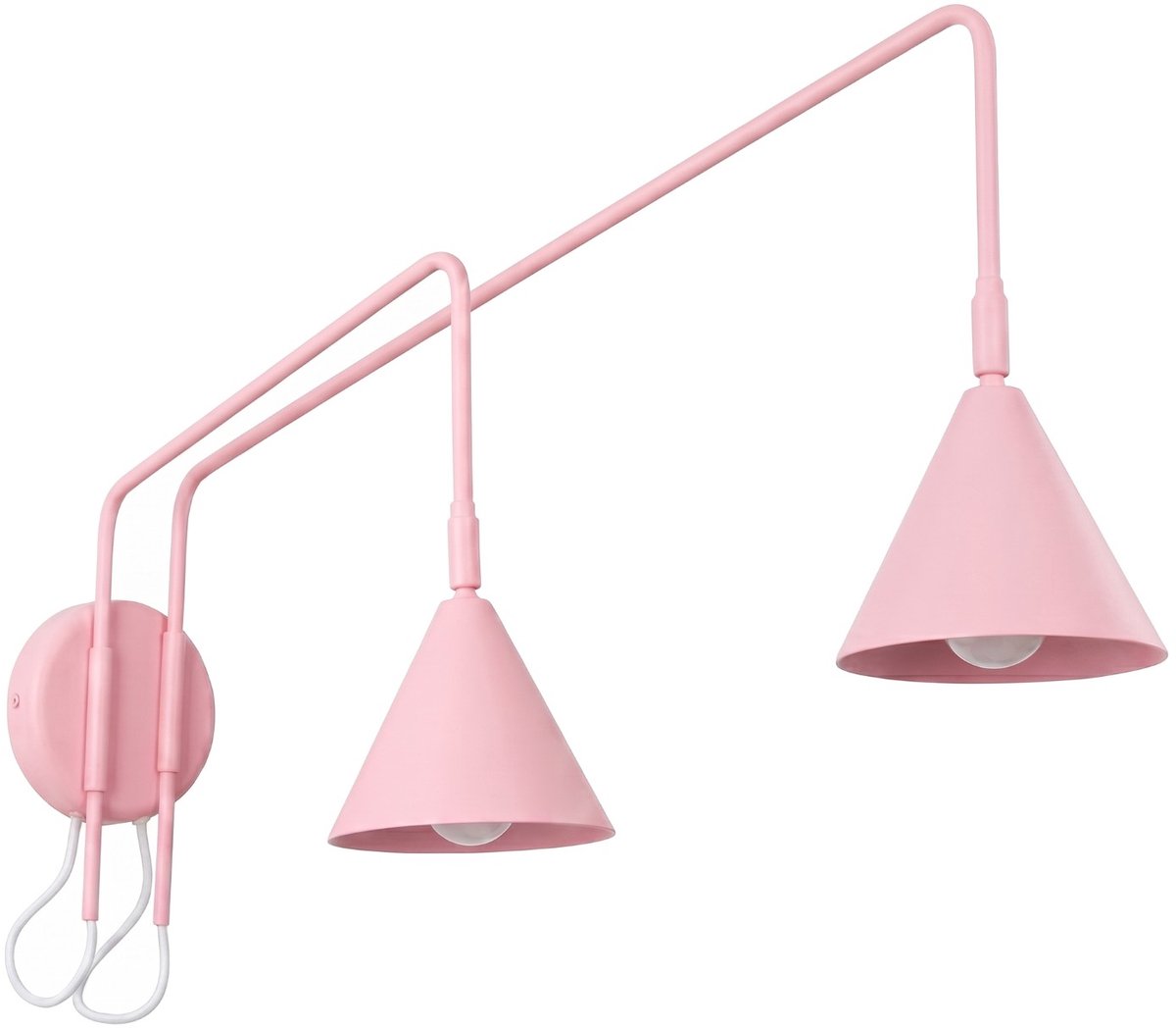 Sollux Lighting Wandlamp Nox - E14 - roze - staal - 150x80x30cm