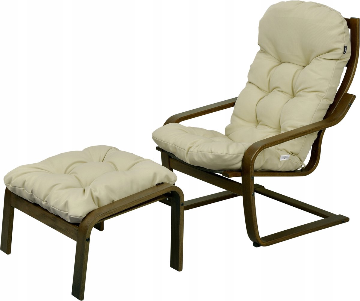 Comfortabele Stoelkussens & Voetenbank Kussen Set - 10 cm Dik