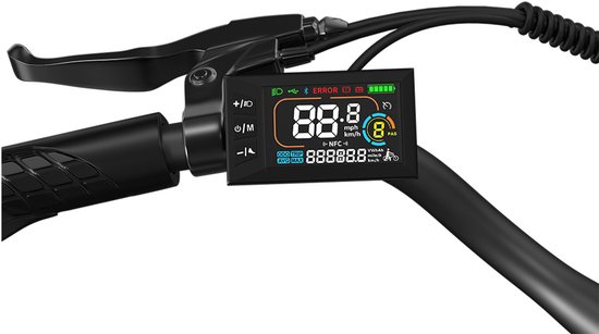 Velopro C1 Elektrische Fiets 36V 250W-13Ah Accu, 27.5 inch- 7 Versnellingen-LCD Display- Voorvering- Alleen Trapondersteuning-wit van VeloPro™ — afbeelding 5