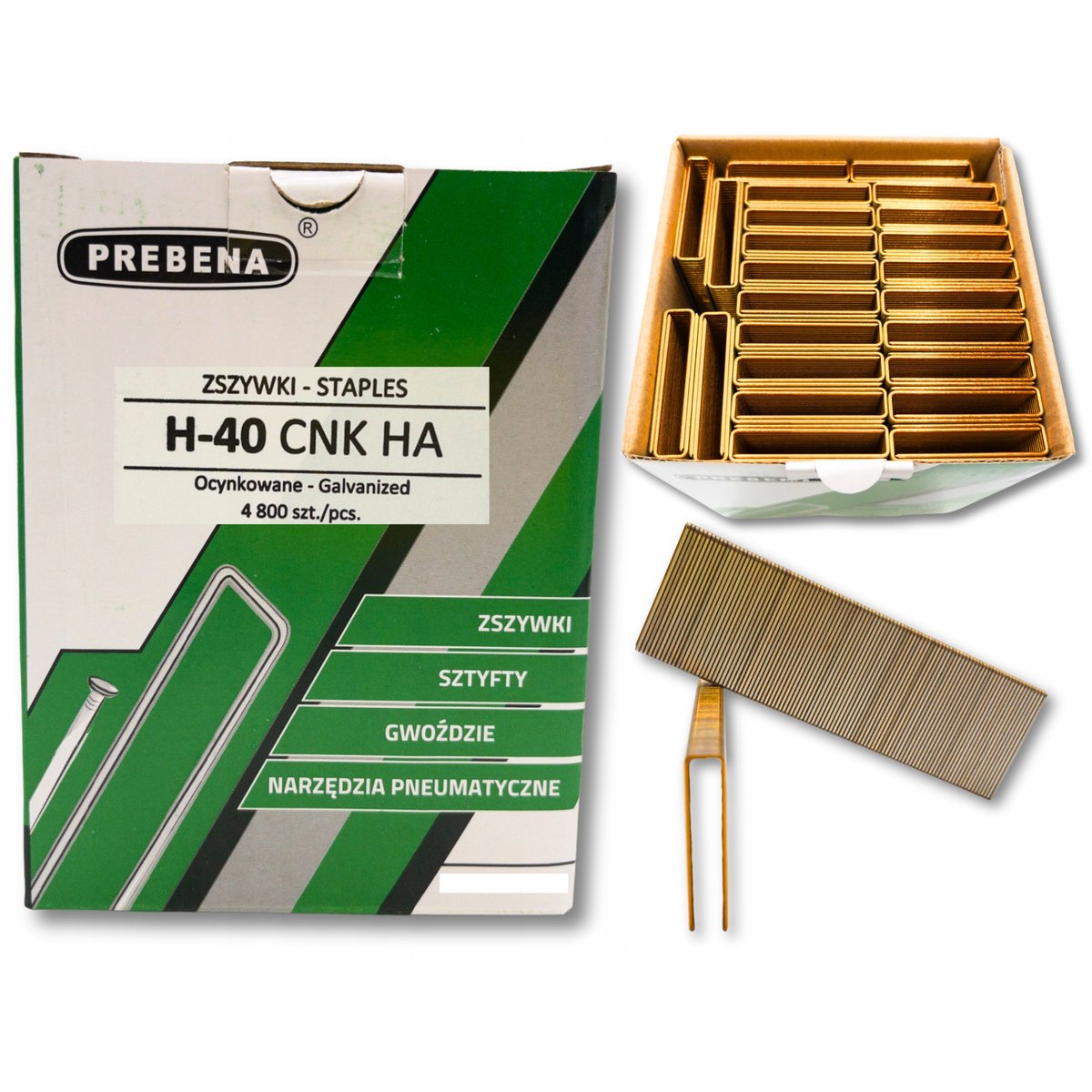 Prebena H-40 Tacker nieten, 40mm, 4800 stuks, type H/92