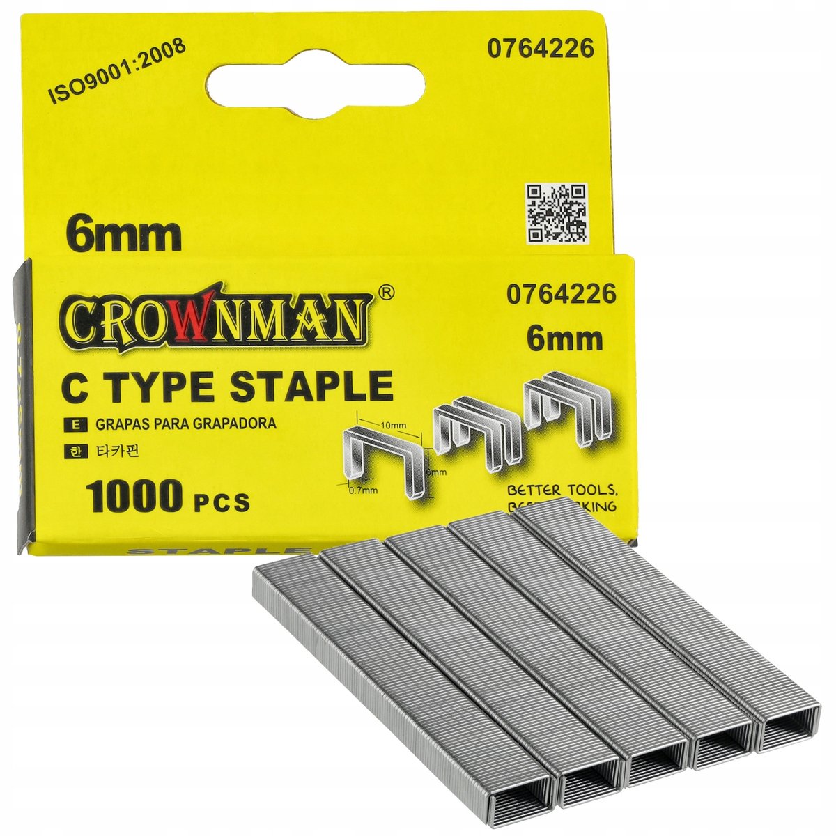 Tapijtnieten Type C 14mm 1000 stuks voor Tackers