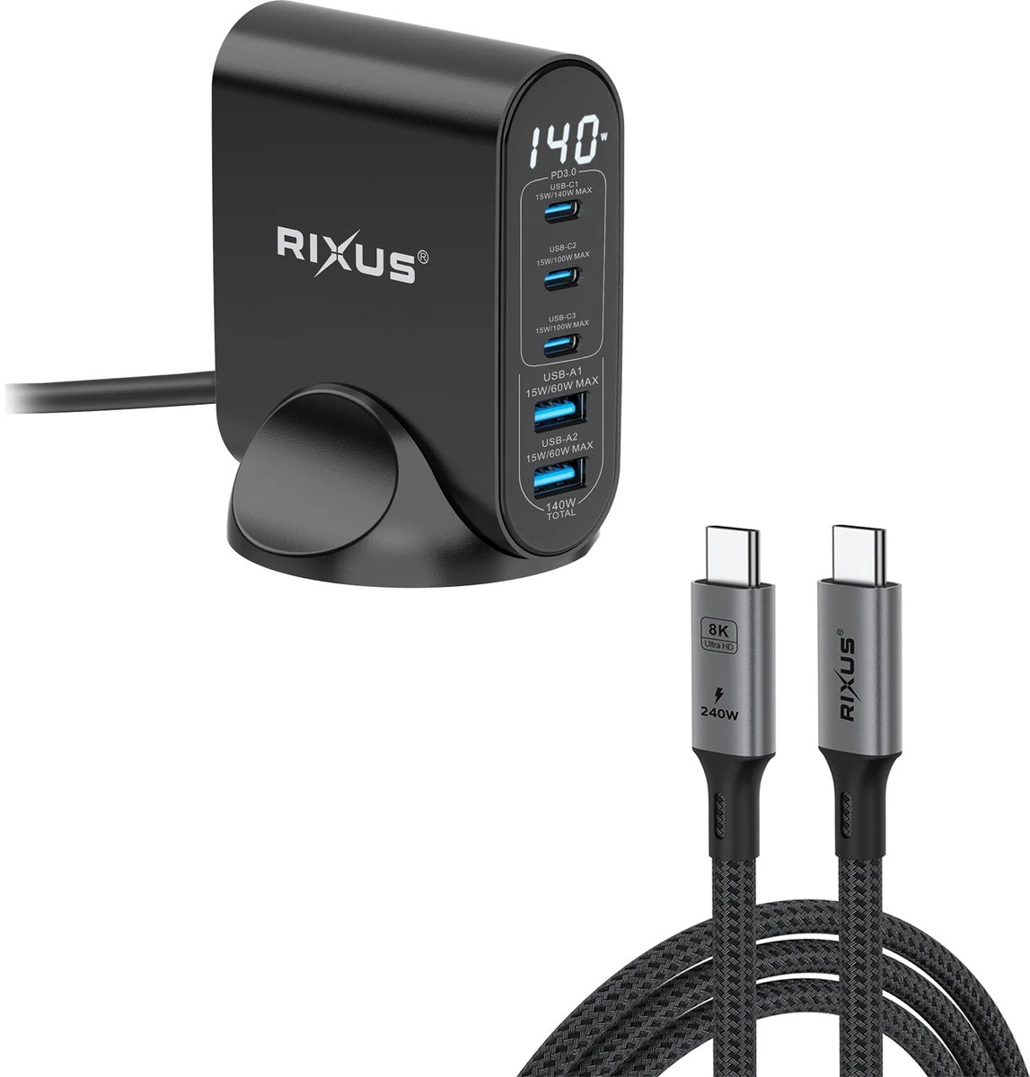140W Adapter + 240W USB-C Kabel 180CM