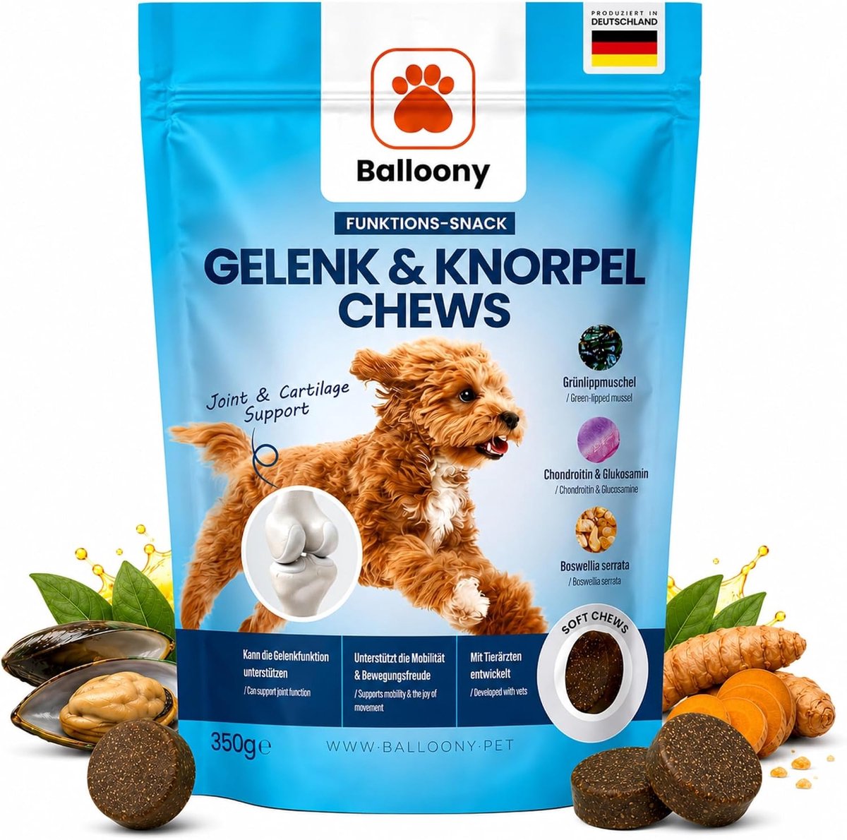 Kauwstrips voor honden - groenlipmossel - glucosamine en chondroïtine - bevorder beweeglijkheid - ShopVlot