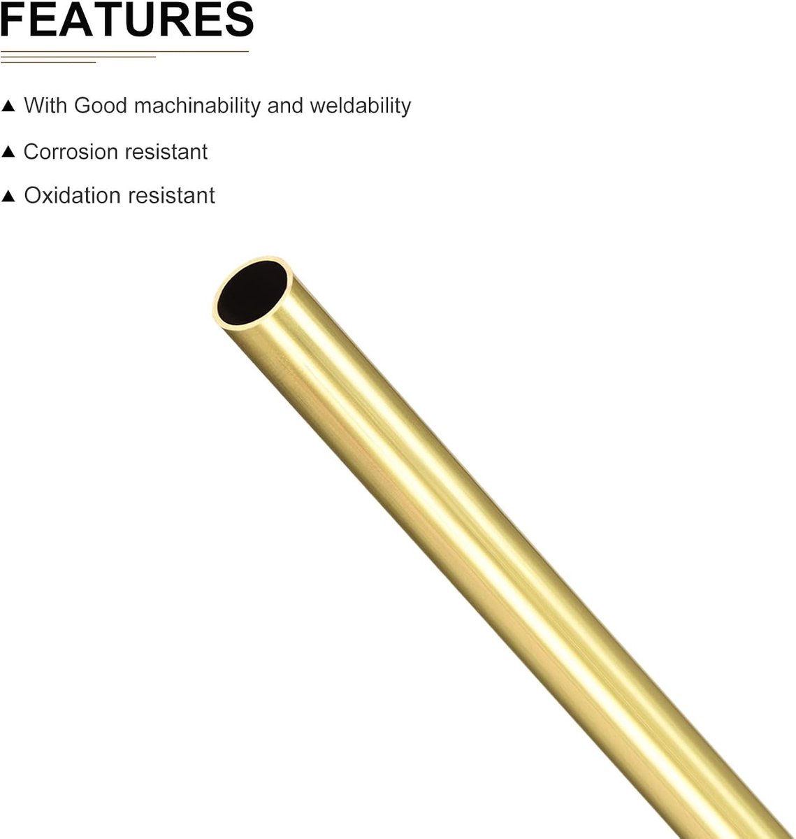 Messing buis 9.5mm x 0.5mm x 300mm - rond metaal - ideaal voor machine apparatuur - ShopVlot