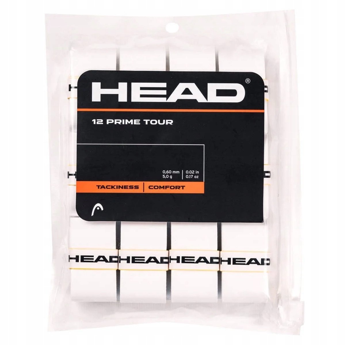 Head Prime Tour Overgrip Tackiness Comfort – 12 stuks Wit