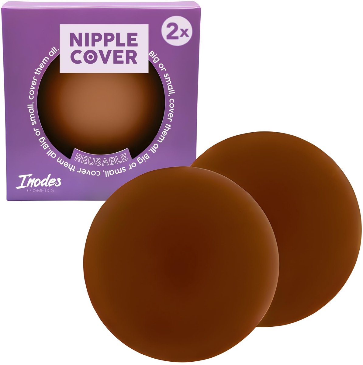 Tepelcovers zelfklevend - siliconen bruin - herbruikbaar - perfect voor onder kleding - ShopVlot