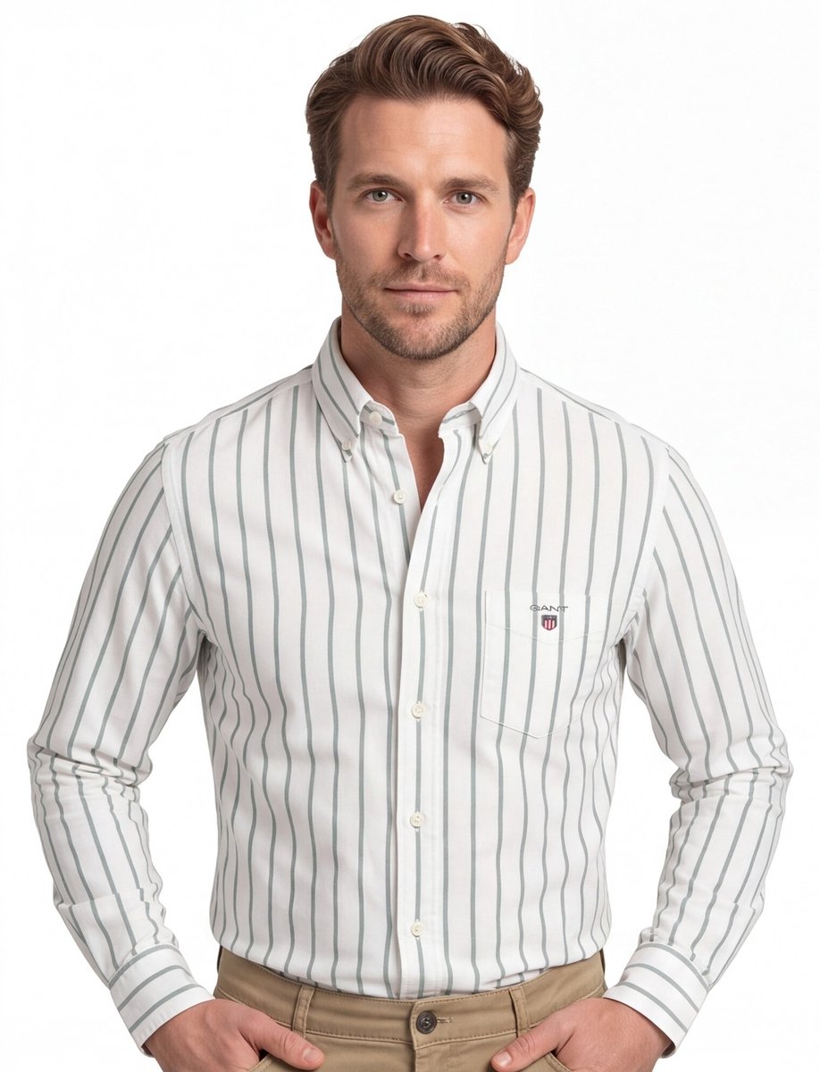 casual overhemd Gant groen
