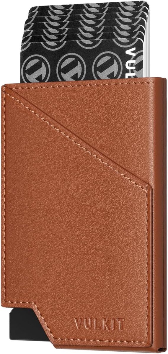 VULKIT Card Holder Wallet RFID Blocking Slim Aluminum Metal Bank Card Holder Case with Business Money Pocket for - ShopVlot