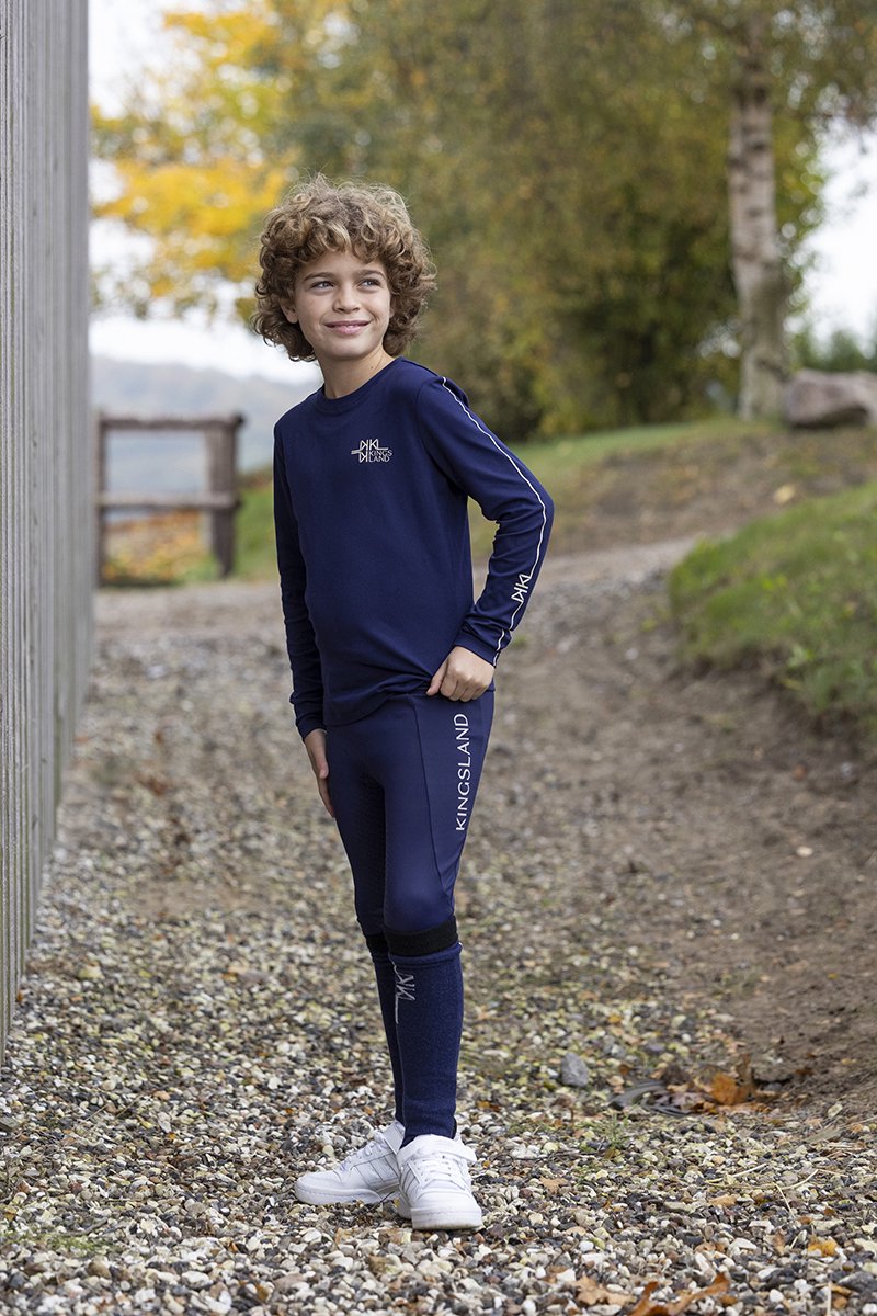 Kingsland Paardrijlegging Kingsland Klalexis Full Grip Kids Blauw - 164
