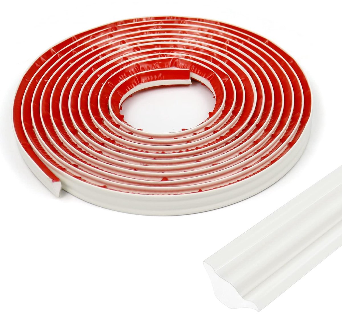 PVC Moulding Trim Self Adhesive 5m Flexible Skirting Board Wall Covering Ceiling Edge Trim Kitstrip Moulding Trim for - ShopVlot