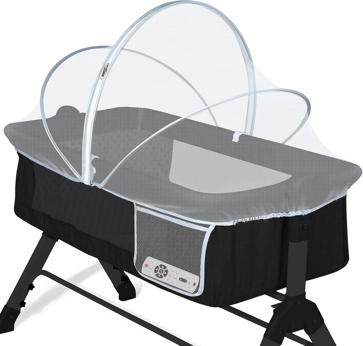 Klamboe voor babybed - bescherming tegen insecten - reisbed - ritssluiting - vliegennet - kinderbed - bijzetbed - eenvoudige installatie - wit
