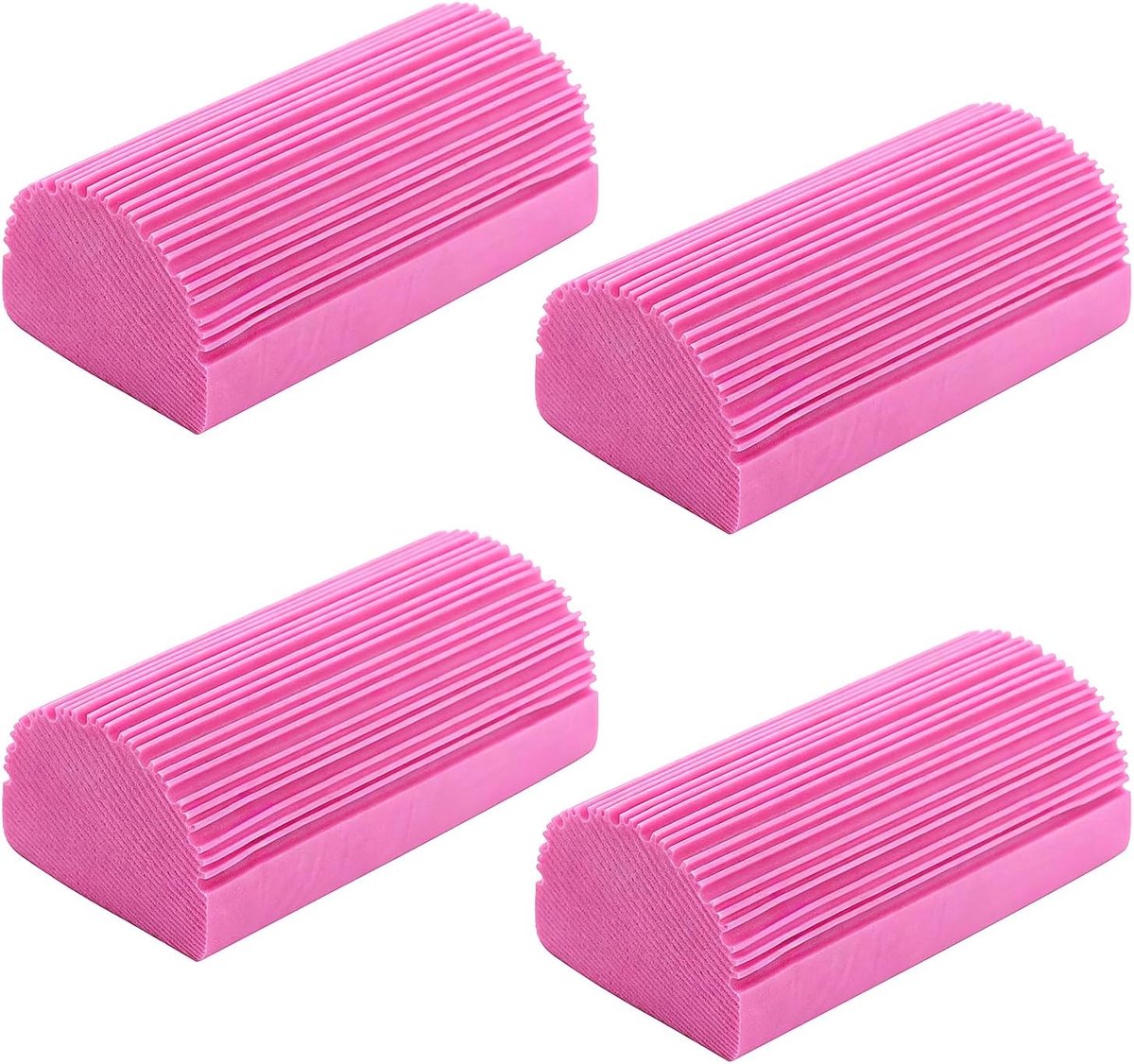 Stofsponzen set van 4 - roze - herbruikbaar - ideaal voor het reinigen van jaloezieën - ShopVlot