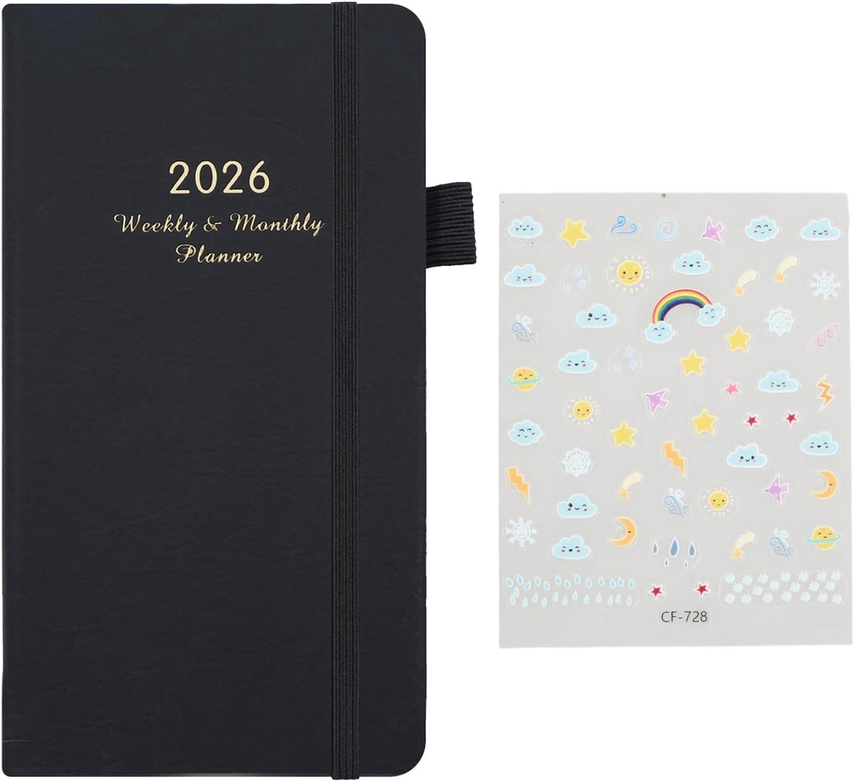 Weekplanner 2026 A5 - 100 g/m² papier - stevige omslag - levensplanner voor school en werk - ShopVlot