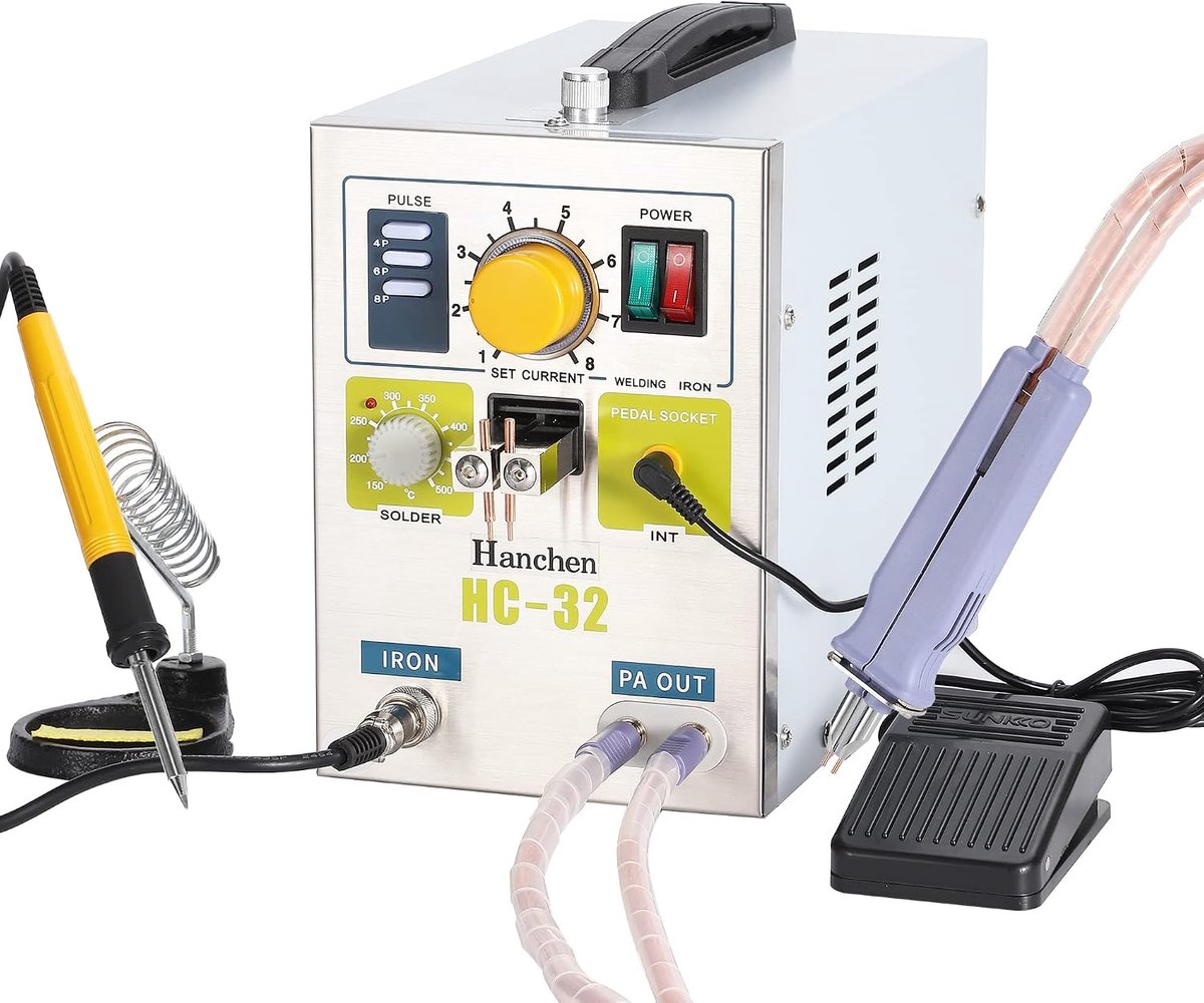 Spotlasapparaat voor batterij - Professionele batterijlasmachine - 2-in-1 functie - m-winkel