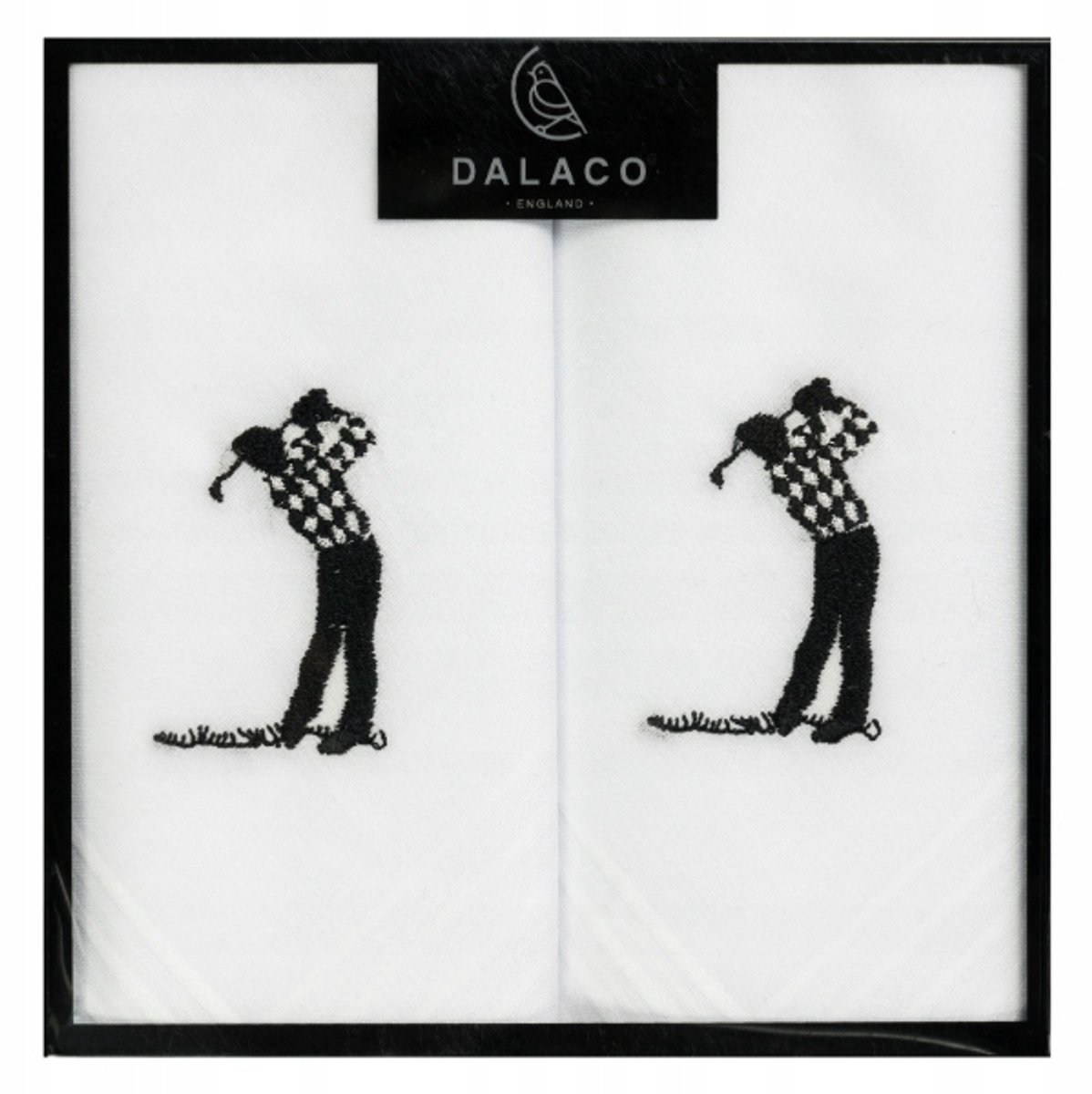 Elegante Witte Katoenen Zakdoeken voor Golfers - 2 Stuks