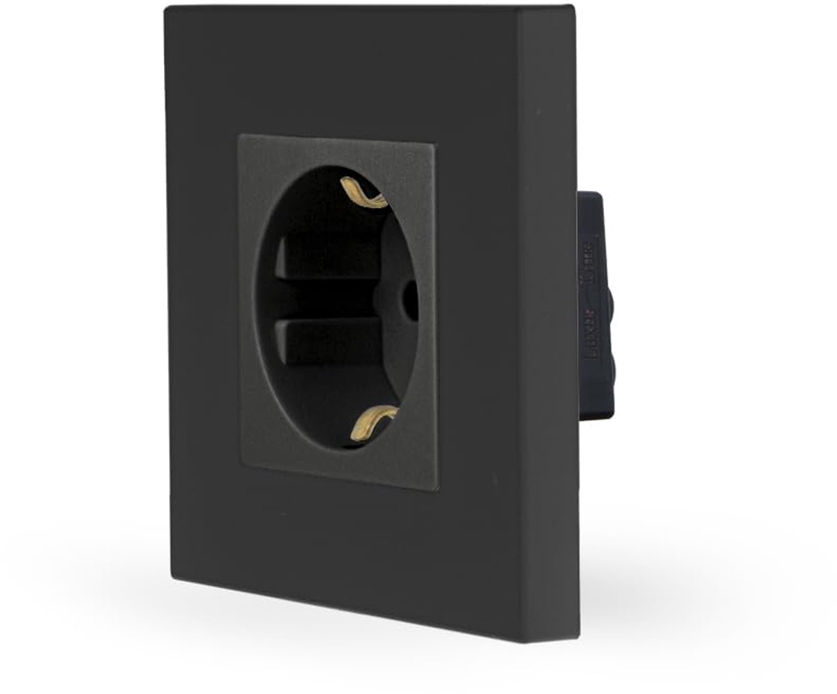Wandcontactdoos enkel - kindveilig - eenvoudig ontwerp - ideaal voor woonkamer - ShopVlot