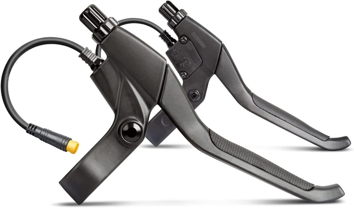 Bafang BBS01 BBS02 BBS-HD E-Bike Brake Lever with Waterproof 3-Pin Plug, 22.2 mm Black, Hall Sensor Motor Shutdown - ShopVlot