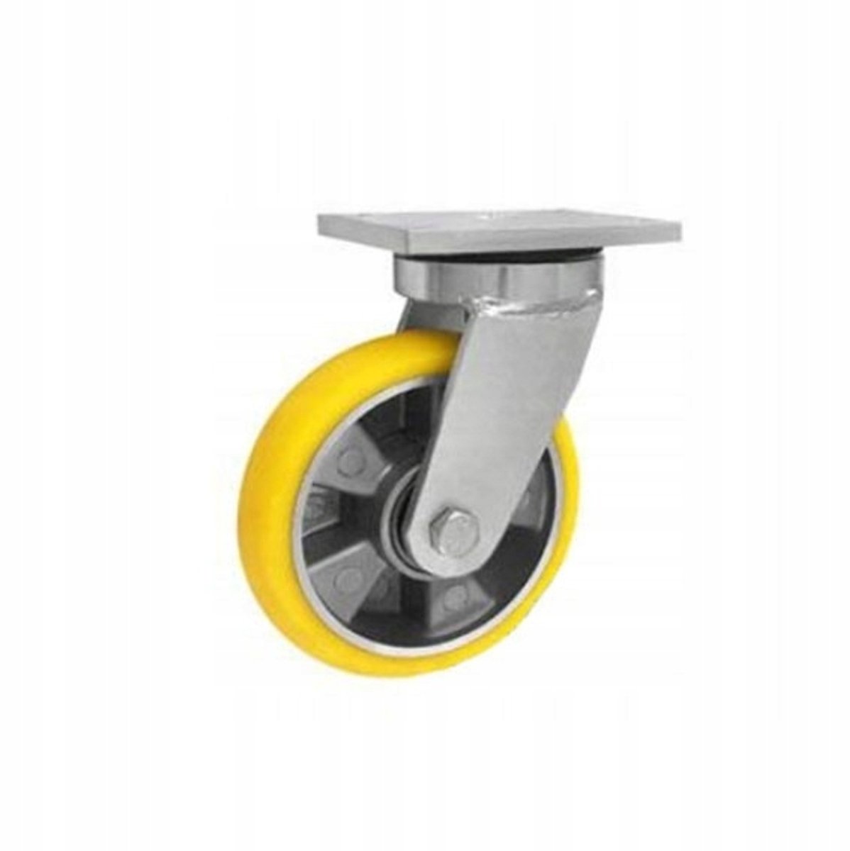 Zwenkwiel 125mm Aluminium-Polyurethaan, 300kg Draagvermogen